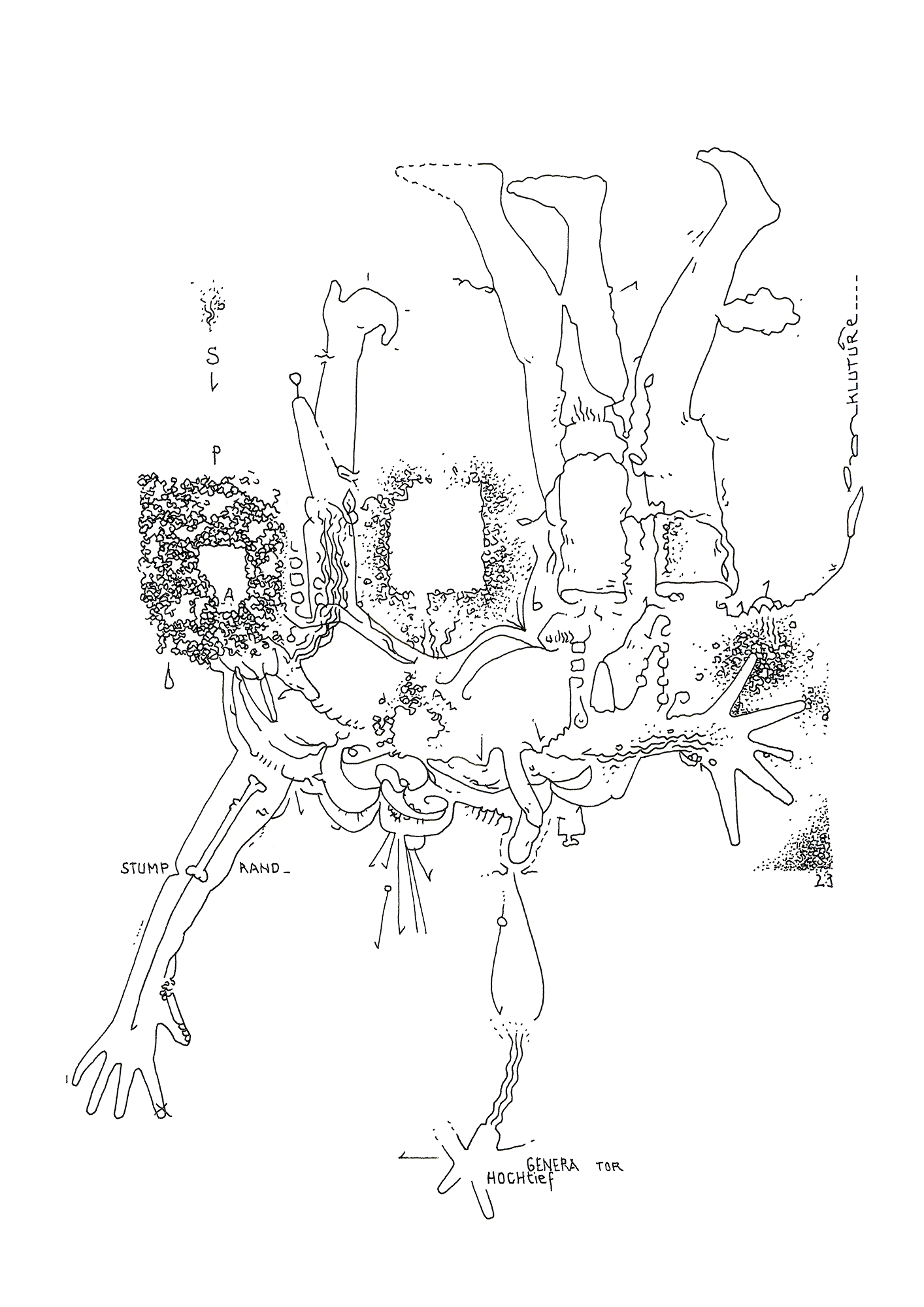 Hannes Kater: Tageszeichnung (Zeichnung/drawing) vom 24.03.2023 (1414 x 2000 Pixel)
