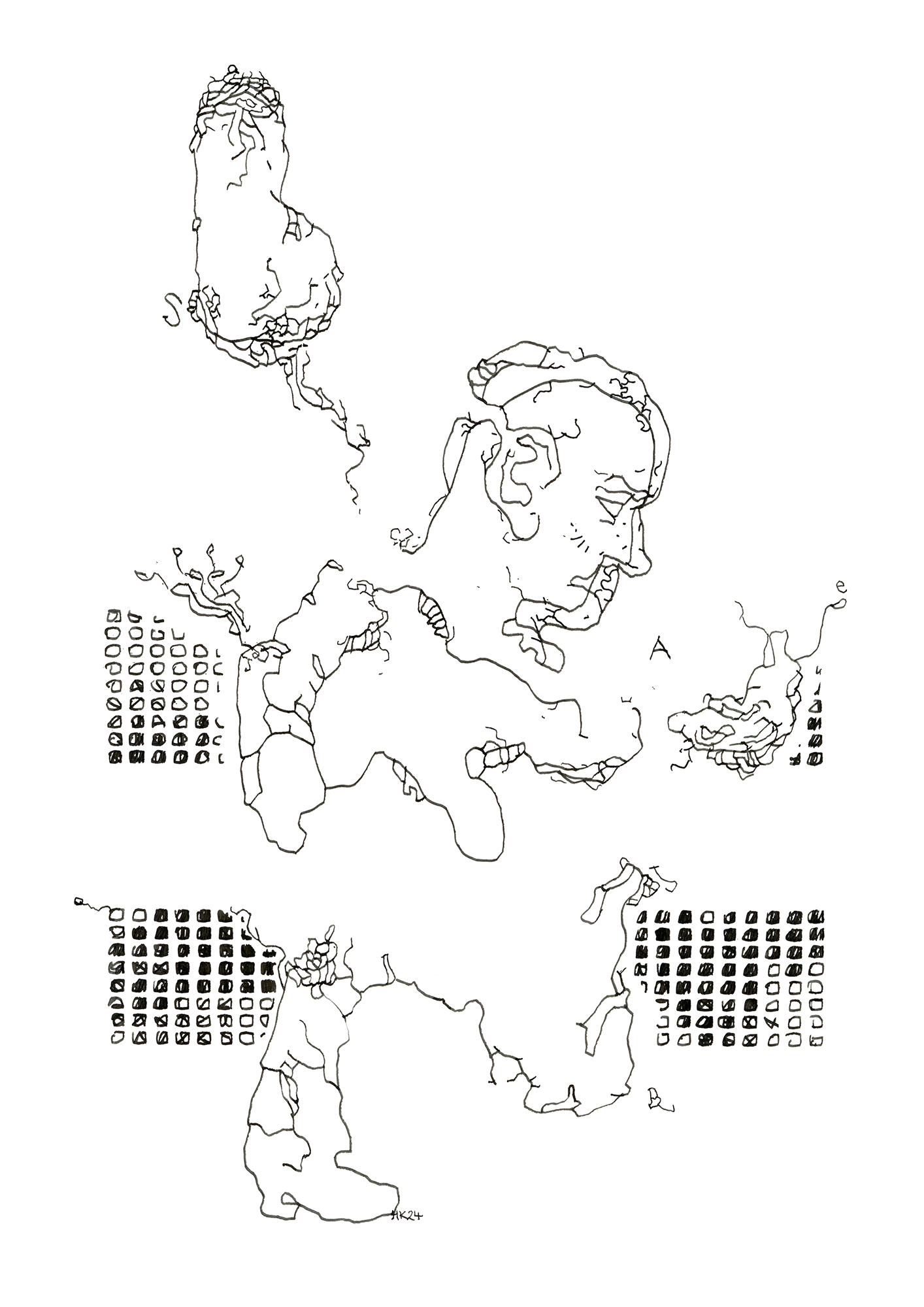 Hannes Kater –Tageszeichnung (Zeichnung/drawing) vom 24.04.2024 (1414 x 2000 Pixel)