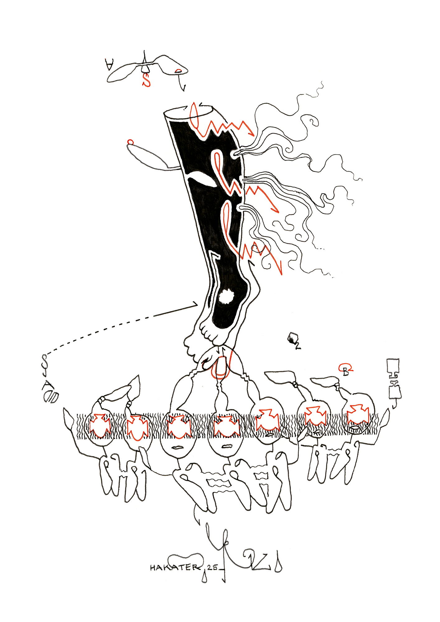 Hannes Kater – Tageszeichnung (Zeichnung/drawing) vom 18.11.2025 (1414 x 2000 Pixel)