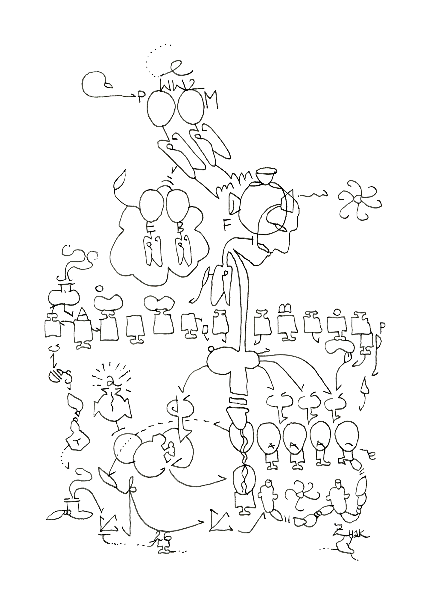Hannes Kater  Tageszeichnung (Zeichnung/drawing) vom 19.02.2026 (1414 x 2000 Pixel)