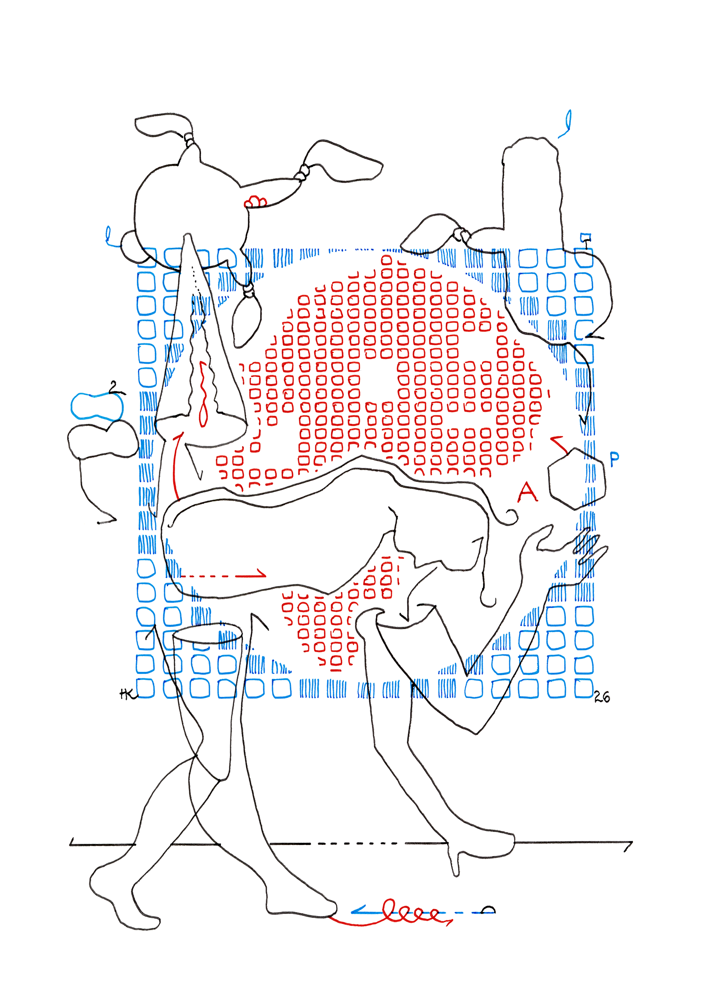 Hannes Kater  Tageszeichnung (Zeichnung/drawing) vom 10.08.2026 (1414 x 2000 Pixel)